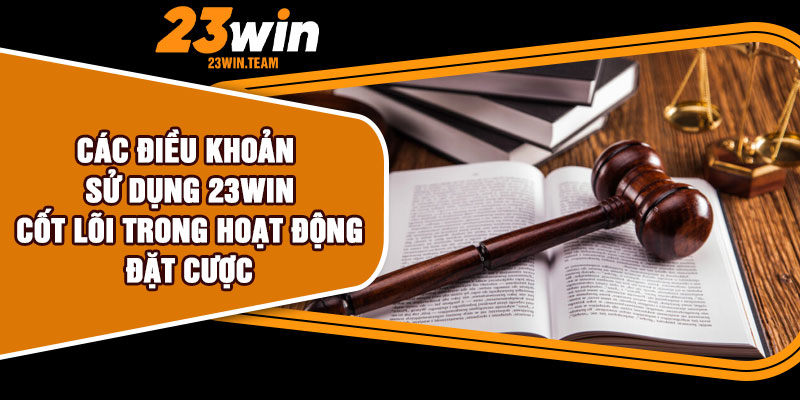 Các điều khoản sử dụng 23Win cốt lõi trong hoạt động đặt cược